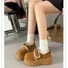 Zapatos Birkenstock Retro Dulces de Suela Gruesa con Tacón Blanco de Almohada para Aumentar la Altura, Nuevo Modelo de Primavera 2026, Versátiles y Adecuados para Faldas