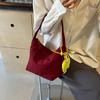 Bolso de Mano de Color Sólido para Mujer de Gran Capacidad de Tela de Nailon Suave y Encerada Bolso Simple de Axila Bolso de Mano Nuevo Bolso de Hombro para Mamá