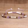 Pulsera de Amatista Trenzada de Venta Caliente Transfronteriza Pulsera Bohemia para Mezclar y Combinar Pulsera Hecha a Mano Pulsera Ajustable