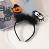 Trajes de Dança de Halloween Transfronteiriços Europeus e Americanos 2024 Faixas de Cabeça Engraçadas Adereços de Cabeça Laço Chapéu de Bruxa Faixa de Cabeça de Abóbora Acessórios de Cabelo