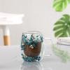 Taza de Flores Secas, Taza de Vidrio de Doble Capa, Taza de Café para el Hogar, Taza Souvenir Transfronteriza, Artesanía Hecha a Mano, Anti-quemaduras y Aislante térmico