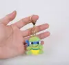 Pingente de Tartaruga Ninja Tricotado à Mão Desenho Animado Anime, Chaveiro de Animal Crochê em Lã, Pingente de Bolsa de Tartaruga Feito à Mão