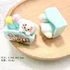 Color sólido tres dimensiones dibujos animados pequeño perro de leche resina accesorios pegamento de crema colgante diy adornos de micro paisajismo decoración de flor de zapato lote