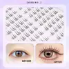 Pestañas Postizas Individuales en Racimo Mi Xiaoer Rose Manor Naturales Artificiales Gran Capacidad Segmentadas Hada Elfo Principiante Persona Perezosa