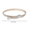 Pulsera de Cadena de Garra de Fábrica de Origen Europea y Americana con Forma de Serpiente con Pedrería Simple para Fiesta de Noche Moda Zirconio Joyería Transfronteriza de Comercio Exterior
