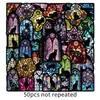 50 Coloridos Ventana y Gato Negro Genial Patrón de Animales Materiales para Cuaderno de Notas Pegatinas DIY Batería Portátil de Escritorio Pegatinas Decorativas