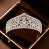 2026 Nuevo Modelo Corona de Cristal Blanco Nupcial Europea y Americana Accesorios para Vestido de Novia Modelo Pasarela Transfronterizo Corona Barroca