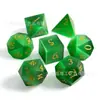 Ventas Directas de Fábrica Set de 7 Piezas Dados Dnd Dungeons and Dragons Ojo de Gato Verde Dados Poliedros
