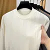 Suéter masculino de tricô torcido de alta qualidade, gola redonda, mangas compridas, camada base casual versátil para o outono, atacado