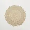 Jogos Americanos de Alta Qualidade Transfronteiriços Impermeáveis e à Prova de Óleo Jogos Americanos Ocidentais Base para Tigela de PVC Doméstica Anti-queimadura Corte Circular Criativo Dourado e Prateado