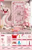 Conjunto de Decoração de Festa de Aniversário Temático de Cobra Rosa para Um Ano, Painel de Parede de Pelúcia, Decorações com Balões, Placa de KT