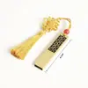 Memoria USB Estilo Chino 64g Conmemorativa para Empresa Escuela Regalo Personalizado Ruyi Trébol de Cuatro Hojas Memoria USB Metálica de Gran Capacidad