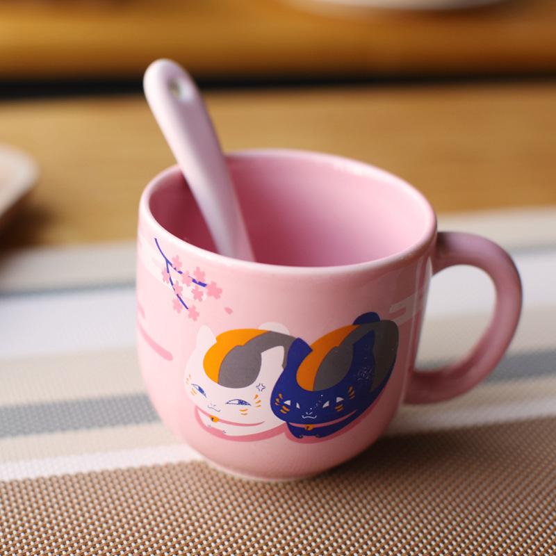 智贝SKU图_12猫老师日式陶瓷餐具陶瓷碗套装带盖泡面碗卡