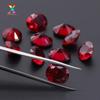 Em estoque de fábrica, formato de ovo, 8# corindo vermelho escuro, gema sintética, 2*3-8*10mm, oval, resistente a altas temperaturas, pedra solta