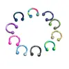 Artículo Caliente Más Vendido de Amazon: Piercings de Nariz Pintados, Anillos de Herradura de Colores con Patrón de Agua, Joyería para Piercings Corporales en Forma de C
