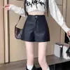 Shorts de cuero para mujer, nuevos leggings ajustados de cintura alta para otoño e invierno 2026, pantalones casuales favorecedores y modernos