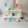 Estilo Insta Copo de Cocktail Vinho Tinto com Rede Copo com Canudo Copo de Bar para Misturar Copo Alto para Bebidas