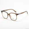Montura de Gafas Retro Negra para Hombres con Miopía y Grado, Armazón Grande Liso de Moda con Lentes Planos Anti-Luz Azul para Mujeres