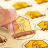 Etiquetas Adesivas Personalizadas em Rolo, Adesivos com Hot Stamping, Etiquetas Personalizadas para Chá, Etiquetas de Cristal, Etiquetas Adesivas Transparentes à Prova d'Água