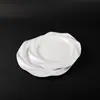 Plato de Melamina Blanco con Onda Acanalada Plato para Guarnición Restaurante Restaurante de Hot Pot Vajilla Estilo Chino Plato para Servir