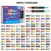 Caneta Marcadora Acrílica Brilhante de Ponta Macia para Cartões de Cumprimentos, Diário, Pintura, Grafite, Caneta Gel, Caneta Glitter com Areia Líquida Céu Estrelado
