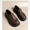 Sapatos pequenos de couro estilo britânico sapatos femininos 2025 novo outono e primavera plataforma sola grossa uniforme jk mocassins Mary Jane