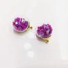 Colgante de Bola de Cristal Transparente con Lentejuelas de Estrella de Colores Materiales para Joyería de Pendientes Hechos a Mano, Tornillos para Orejas, Pulseras