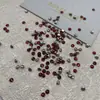 Rojo de Año Nuevo Mezclado Forma Especial Circonita Ankora Rojo Mini Biselado Circonita Arte de Uñas Diamante Uña Joyería Mayoreo