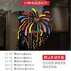 Año Nuevo 2027 Arte Lineal Colorido Centro Comercial Ventana Pegatinas Estáticas para Vidrio Puerta Tienda Fuegos Artificiales Decoraciones de Ventana Arreglo de Escena