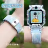 Adecuado para Little Genius Phone Watch Z11 Correa Z10Z9Z8A Magnético Tejido N5Q3D2D5 Pulsera de Dibujos Animados Z7S