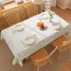 Toalha de mesa fresca e simples, à prova d'água e à prova de óleo, não precisa lavar, toalha de mesa estilo pastoral, luxo leve com um toque de alta qualidade, tapete de proteção retangular para mesa
