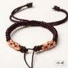 Pulsera Trenzada de Flor de Durazno Diseño Semiterminado DIY Joyería de Mano Pulsera de Cuentas de Transferencia Usable Hebilla de Seguridad Pulsera Pixiu para Mujer