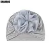Nuevo Estilo Turbante Floral Grande para Mujer, Gorro de Tela Elástica para Ponerse de Tirón, Turbante Floral de Color Sólido Más Vendido en Amazon