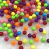 Cuentas redondas de acrílico de 4/6/8 mm, agujero recto, color sólido, material para abalorios hechos a mano DIY, cuentas lisas, cadena para teléfono móvil, cuentas sueltas