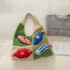 Bolsa de Hombro Tejida de Gran Capacidad Estilo Étnico Nuevo 2026 Hecha a Mano Tejida de Nicho para Mujer Shuai Mi Home