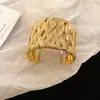 Pulsera de metal con hojas y flores de estilo europeo y americano exagerado, pulsera versátil de moda transfronteriza, joyería de lujo ligero de alta gama