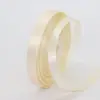 Fita de Cetim de Poliéster Criptografada de Lado Único de 1cm, Fita para Embalagem de Flores Caixa de Bolo, Fita para Doces de Casamento Presente, Atacado