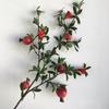 Contiene Simulación Yang 5 Frutas 3 Flores Árbol de Granada Haciendo Rama de Fruta Jarrón de Flores Set de Flores Decoración de Tienda Granada