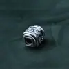 Prata Pura 999 Prata Esterlina 3D Método Antigo Onda Antiga Espaçador Geométrico Contas Planas Pulseira DIY Acessórios de Joias de Prata