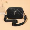 Bolsas para Mujer 2026 Nueva Moda Tendencia Bolso tipo Cámara Patrón de Diamantes Bolso de Hombro Cruzado Sencillo Dropshipping