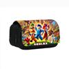 Bolsa de Lápices de Doble Capa con Estampado de Roblox al Por Mayor Transfronterizo, de Dibujos Animados, para Estudiantes de Primaria y Secundaria, Jardín de Niños, Bolsa de Almacenamiento de Papelería para Lápices