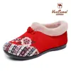 Botas de mujer estilo western de lana de camello, botas de algodón afelpadas y engrosadas, botas de nieve de estilo étnico talla grande, botines cálidos y cómodos para mujer