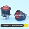 Interruptor Pequeno Redondo Iluminado em Forma de Barco Kcd11 Furo Aberto 15mm Interruptor Basculante Redondo Pequeno com Luz LED 3V 3,75V