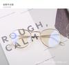 3447 Gafas de Sol Metálicas de Moda para Mujer Montura Redonda Retro Coloridas con Lentes Reflectantes Gafas de Moda Transfronterizas Europeas y Americanas
