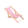 Silla de Playa Plegable en Miniatura para Ocio Modelo Juguete Accesorio de Decoración de Escena Regalo