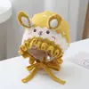 Gorro para Bebé Niña para Otoño e Invierno, Gorro de Punto Floral Estilo Coreano con Protección para las Orejas, Cálido y Grueso, Gorro de Lana para Bebé Niña que Cubre la Cara