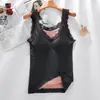 Chaleco Caliente con Forro de Felpa Talla Plus con Diseño de Oso, Ropa Exterior Engrosada para Mujer, Camisola Base Estilo Hada con Encaje