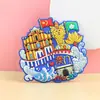 Ímãs de geladeira macios de PVC personalizados para museus, atrações turísticas culturais e criativas, ímãs de geladeira de cidades e lembrancinhas de viagem personalizadas
