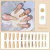 Esmalte de uñas exclusivo transfronterizo Parche de uña postiza de cuadros con pedrería Día de San Valentín ventas directas de fábrica de esmalte de uñas