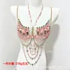 Moda Transfronteriza Ropa de Mujer Cadena Corporal de Cristal, Borla de Perlas Sexy Top Tubo de Perlas de Colores, Bikini Hot Girl al por Mayor